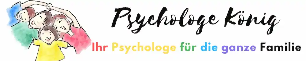 Logo von Psychologe König mit dem Untertitel 'Ihr Psychologe für die ganze Familie' – Psychologische Beratung und Therapie für Einzelne, Paare und Familien.